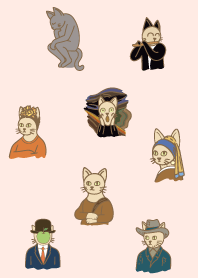 Famous Paintings Cats/purple