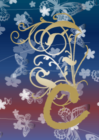 ~Initial Butterfly&cherry blossoms C~