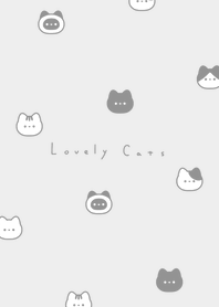 ゆるいねこ。ライトグレー