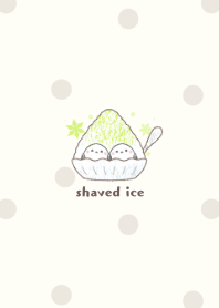 Shaved ice and Shimaenaga -beige- dot