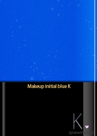 Makeup initial blue K