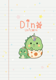 Dino Unicorn Paper Note Sweet