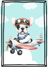 French Bulldog Pilots Around the World