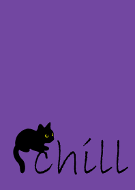 Black Cat Holiday2 on purple