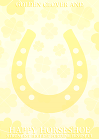 Golden clover and happy horseshoe