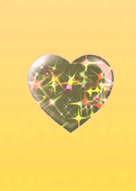 Glittering Lucky Heart Yellow