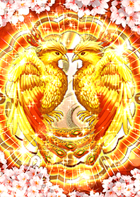 Phoenixes facing each other