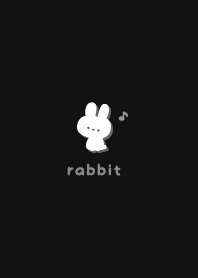 กระต่าย5 โน้ตดนตรี [สีดำ]