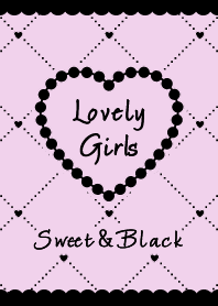 Heart&Girly / Baby Pink Purple&Black