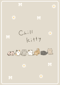 yellow Kitten, flowers and ribbon 04_2