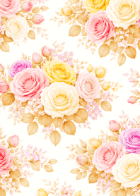 rose pattern02 pink & blue