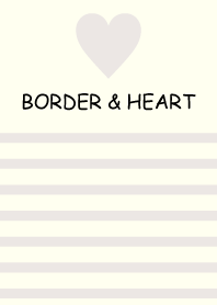 BORDER & HEART-ivory&beige-