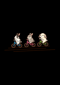 Rabbit on a bicycle-Black
