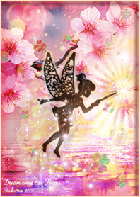 Tinkerbell and cherry blossoms#