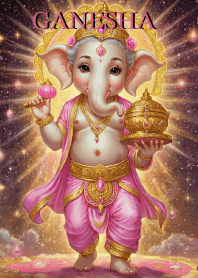 Pink Ganesha Wealth and Rich Theme