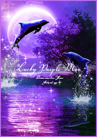 Lucky Purple Moon and Dolphin*