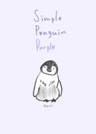 シンプル ペンギン - パープル -