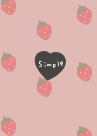 Strawberry pattern and heart.