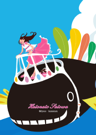 空飛ぶクジラと女の子【夏】