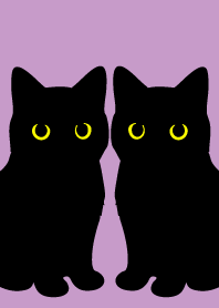 Black Cat Holiday11 on light purple