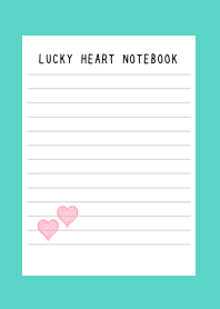 LUCKY HEART NOTEBOOK-EMERALD GREEN
