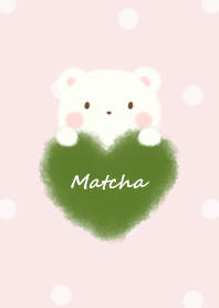 mokomoko heart -bear- pink dot 3