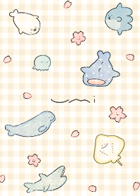 yellow Fish playing with sakura 07_2