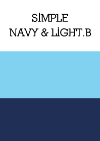 Simple navy & lightblue.