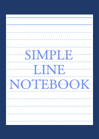 SIMPLE BLUE LINE NOTEBOOK-NAVY BLUE