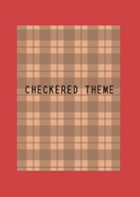 DUSTY ORANGE CHECKERED THEME/RED/BEIGE