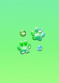 Marble Footprint Blue Green