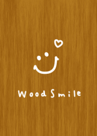Wood. Wood grain and white smiley.