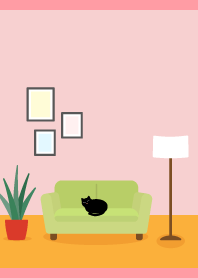 Cat on the sofa on LP JP