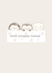 Animals in Nordic forest -brown-