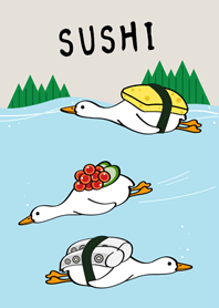 มากินซูชิเป็ดกัน!2(เทาน้ำตาล)