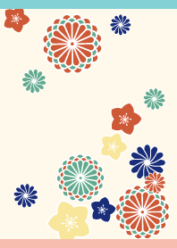 Japanese flowers on P&B