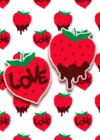 Love heart strawberry,chocolate