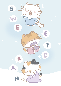 Sweet dream cat (blue version)