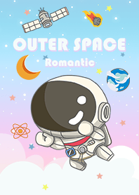 浩瀚宇宙 可愛寶貝太空人 太空船 浪漫漸層3