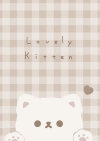 Popping Cat(checker)/beige thick