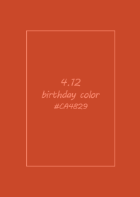birthday color - April 12