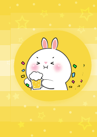 กระต่ายขาว รักสีเหลือง เรียบง่าย