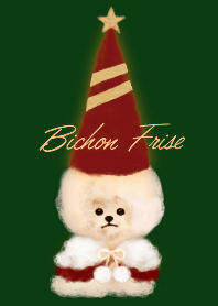 メリークリスマス×ビションフリーゼ