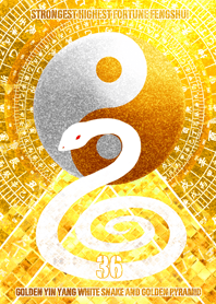 White snake and golden YinYang Lucky 36
