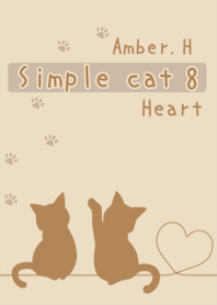 Simple cat No.8 Heart