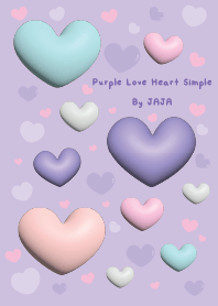 Purple Love Heart Simple By JAJA - 03