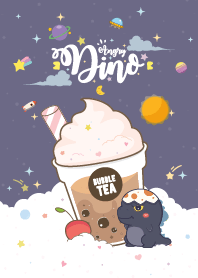 เจ้าไดโนขี้โมโห ชาไข่มุก สีม่วง