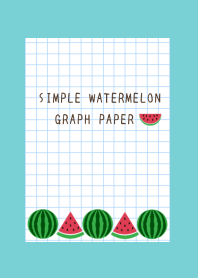 WATERMELON GRAPH PAPER/MINT GREEN
