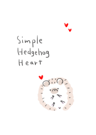 simple Hedgehog heart white gray.