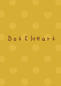 Dot & Heart*mustard yellow